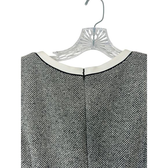 Rena Lange Sheath Dress Black White Sleeveless Tweed Twee Office Work Size 8 - Picture 7 of 12